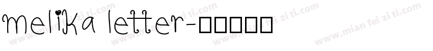 melika letter字体转换